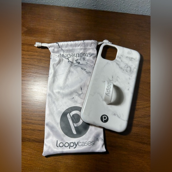 iPhone 11 White Marble Loopy Case - Picture 5 of 6